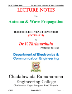 Lecture Notes - Chadalawada Ramanamma Engineering College