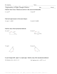 Trig of Right Triangle Practice
