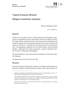 Tropical Economic Miracles Milagros económicos tropicales