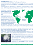 INTERMEDIATE ARTICLE: The Energy in Hurricanes