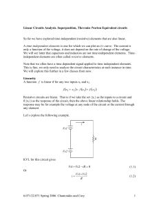 Linear Circuits Analysis