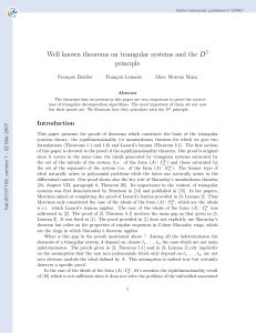 [hal-00137158, v1] Well known theorems on triangular systems and