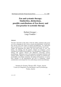 Zen and systemic therapy