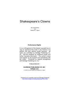 Shakespeare`s Clowns - epc