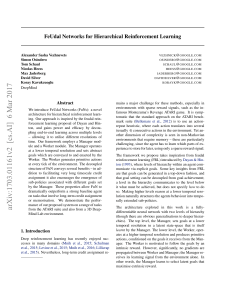 FeUdal Networks for Hierarchical Reinforcement