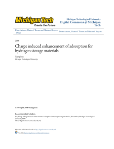 Charge induced enhancement of adsorption for hydrogen storage