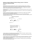 Alternative Approaches to Molecular Biology