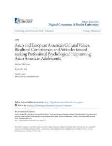 Asian and European American Cultural Values, Bicultural