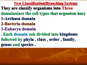 They are classify organisms into Three domains(are the cell types