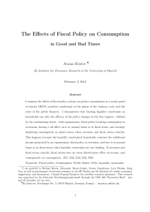The Effects of Fiscal Policy on Consumption in Good and Bad Times