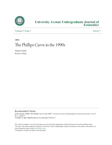 The Phillips Curve in the 1990s - Digital Commons @ IWU