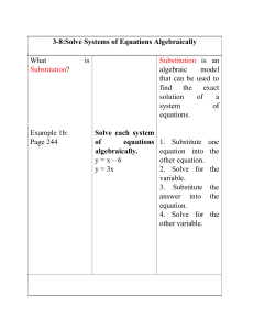 C3 L8 Solve systems algebraically