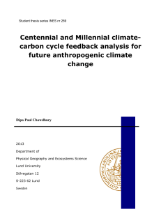 Centennial and Millennial climate- carbon cycle feedback analysis