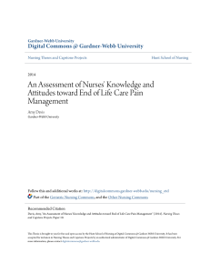 An Assessment of Nurses` Knowledge and Attitudes toward End of