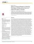 Effects of Seasonal Weather on Breeding Phenology