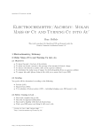 Electrochemistry/Alchemy: Molar Mass of Cu and