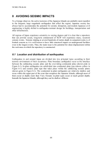 8 AVOIDING SEISMIC IMPACTS