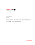 Consolidation Best Practices: Oracle Database 12c plugs you into