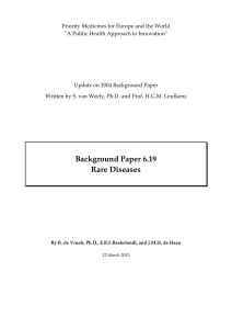 Background Paper 6.19 Rare Diseases