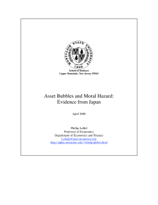 Asset Bubbles and Moral Hazard: Evidence from Japan