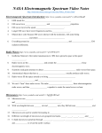 NASA Electromagnetic Spectrum Video Notes