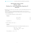 Intermediate Math Circles March 7, 2012 Problem Set