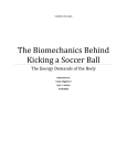 The Biomechanics Behind Kicking a Soccer Ball
