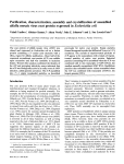 Purification, characterization, assembly and crystallization of