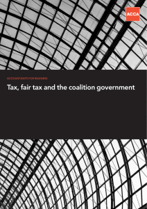 Tax, fair tax and the coalition government
