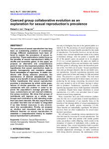 Coerced group collaborative evolution as an explanation for sexual