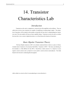14. Transistor Characteristics Lab