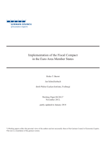 Implementation of the Fiscal Compact in the Euro Area Member States
