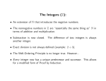 The Integers (Z):
