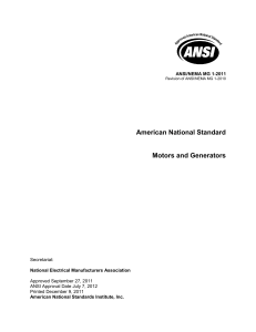 American National Standard Motors and Generators