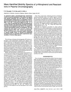 Mass Identified Mobility Spectra of p