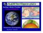 PLATE TECTONICS - Part II
