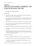 Chapter 3 THE ATLANTIC WORLD, COMMERCE, AND WARS OF