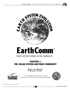 the solar system and your community