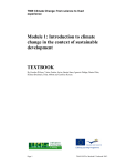 Module 1: Introduction to climate change in the context of