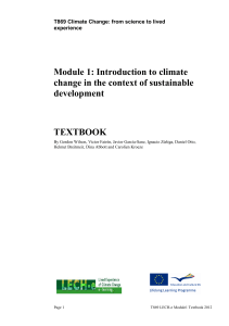 Module 1: Introduction to climate change in the context of