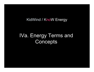 Energy Terms and Concepts