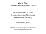 World War I Economic Aftermath and Legacy