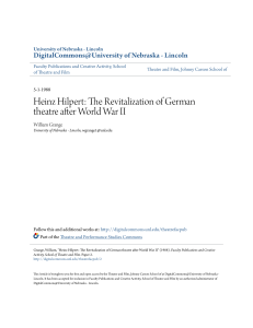 Heinz Hilpert: The Revitalization of German theatre after World War II