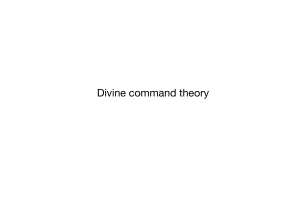 Divine command theory - University of Notre Dame
