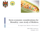 Socio-economic considerations for Biosafety: case study of Moldova
