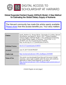 Global Expanded Nutrient Supply (GENuS) Model: A New Method