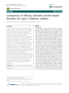 Comparison of efficacy between incretin