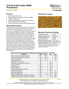 19.0-26.0 GHz GaAs MMIC Transmitter