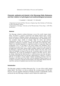Channels, wetlands and islands in the Okavango Delta, Botswana