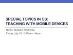 special topics in cs: teaching with mobile devices